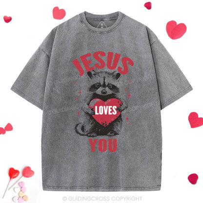 Jesus Love You Christian Washed T-Shirt