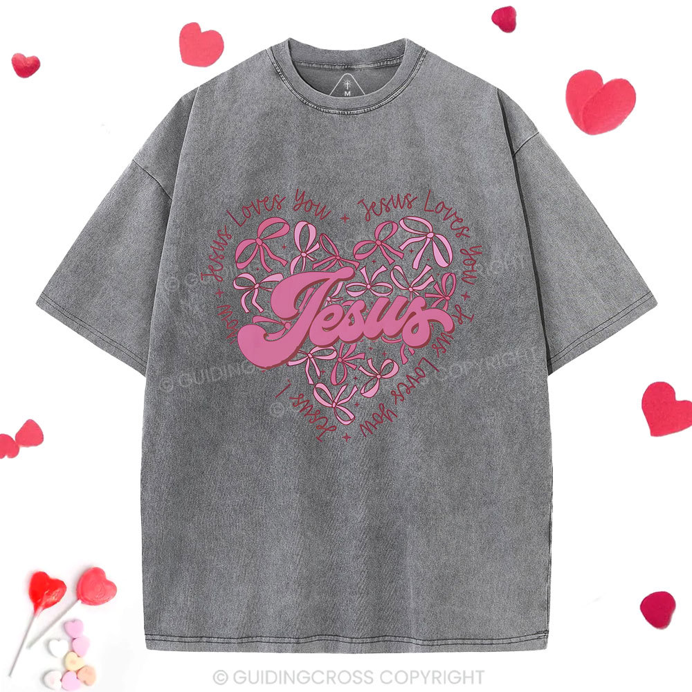 Jesus Love You Christian Washed T-Shirt