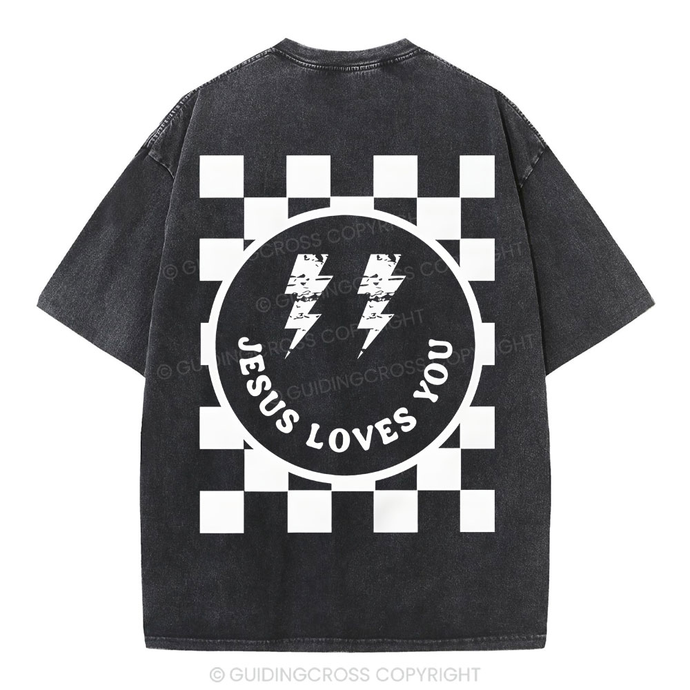 Jesus Love You Christian Washed T-Shirt