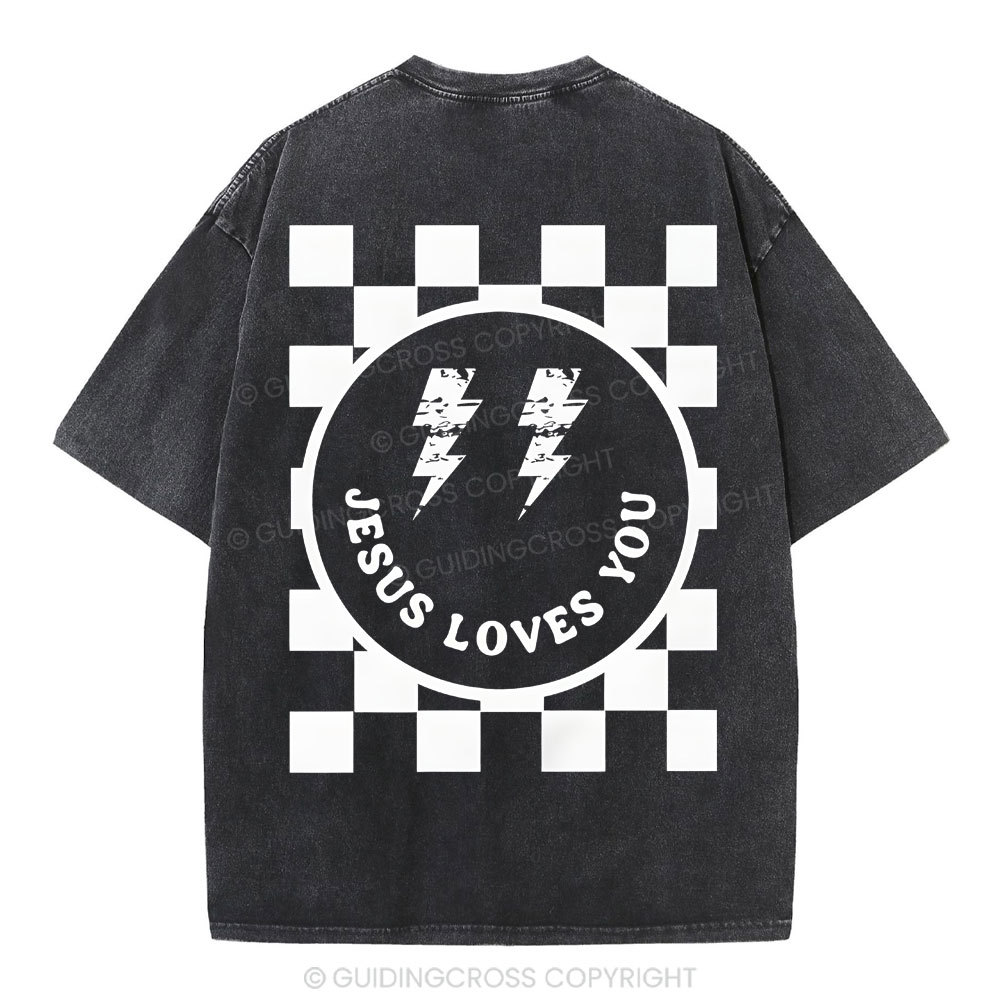 Jesus Love You Christian Washed T-Shirt