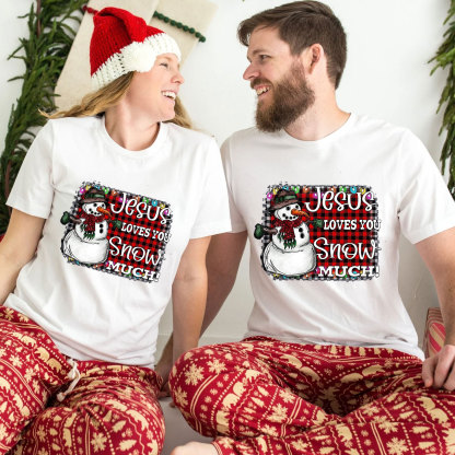 Jesus Love You Snow Much Christian Christmas T-Shirt