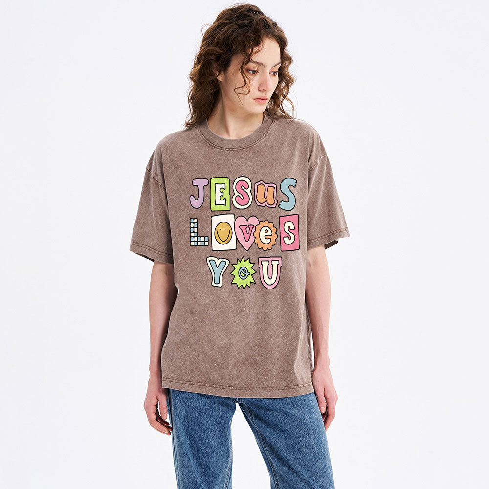 Jesus Love You Washed T-Shirt