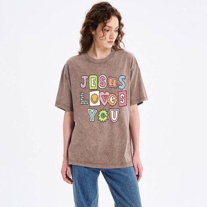 Jesus Love You Washed T-Shirt