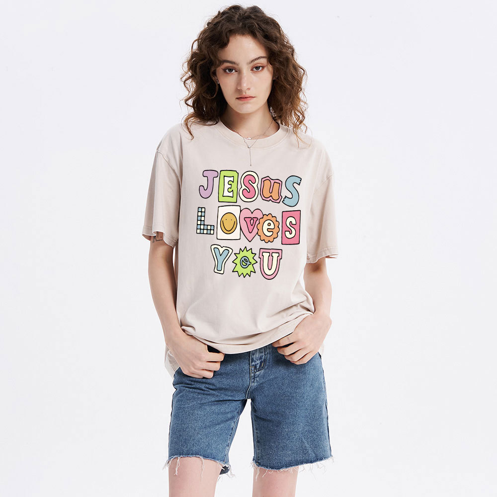 Jesus Love You Washed T-Shirt