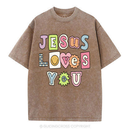 Jesus Love You Washed T-Shirt