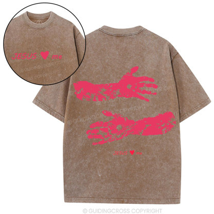 Jesus Love me Christian Washed T-Shirt