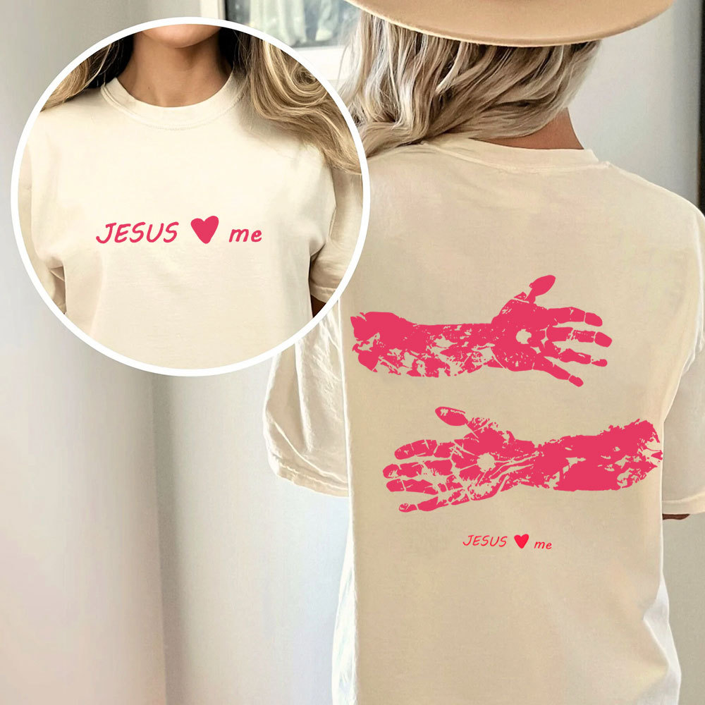 Jesus Love me Christian Washed T-Shirt
