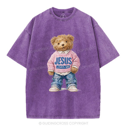 Jesus Loves Me Christian Washed T-Shirt