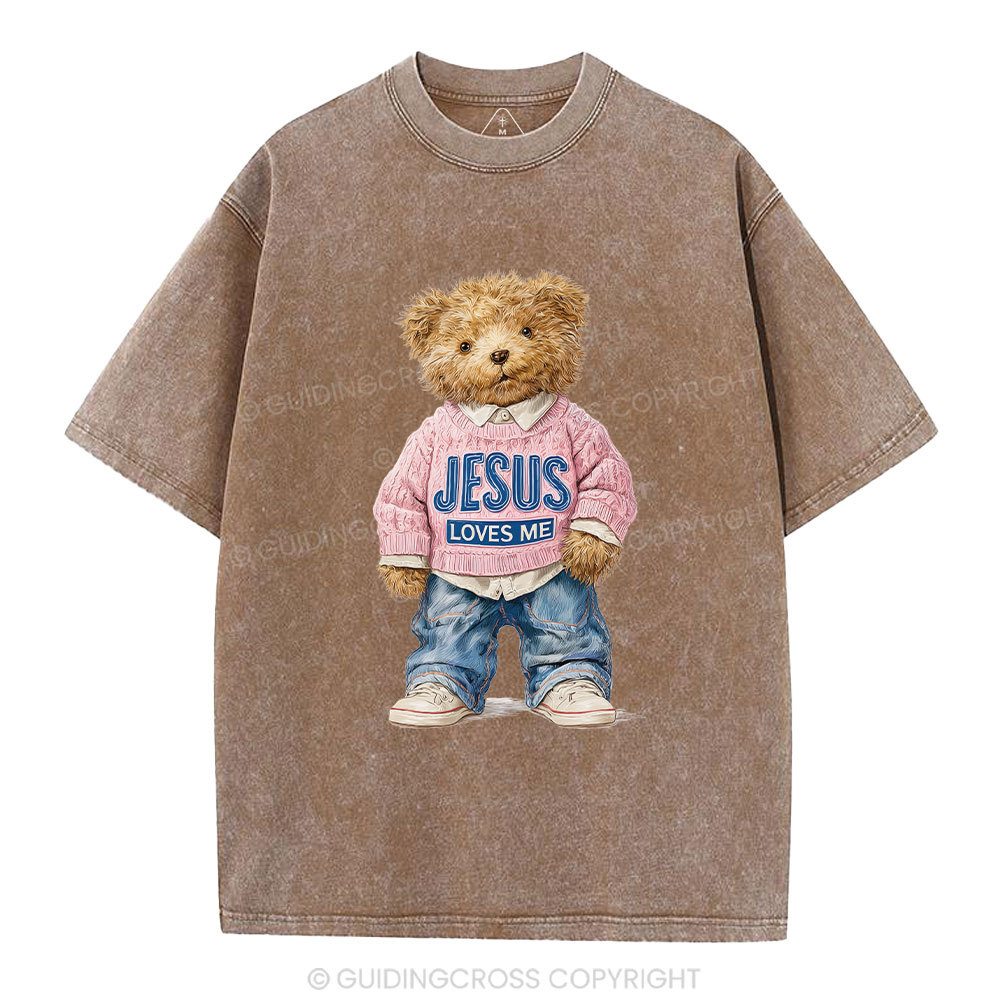 Jesus Loves Me Christian Washed T-Shirt