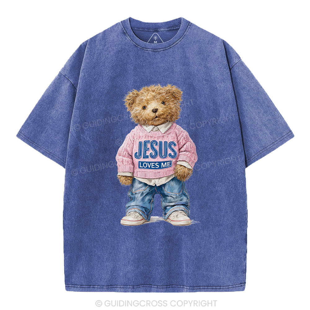 Jesus Loves Me Christian Washed T-Shirt