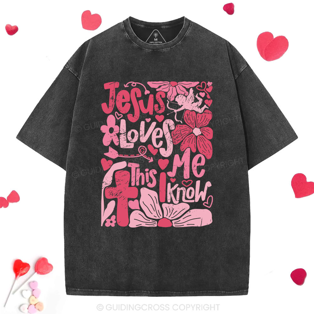 Jesus Loves Me Christian Washed T-Shirt
