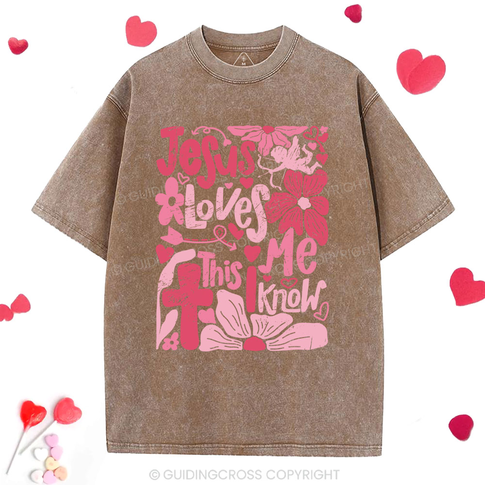 Jesus Loves Me Christian Washed T-Shirt