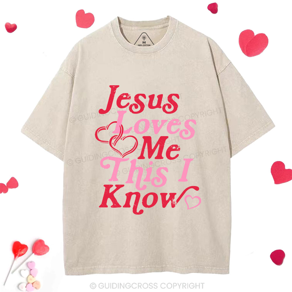Jesus Loves Me This I Know Christian Washed T-Shirt
