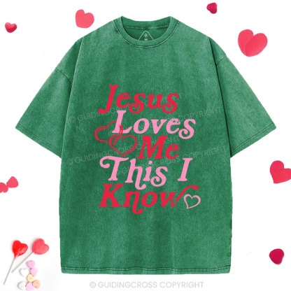 Jesus Loves Me This I Know Christian Washed T-Shirt