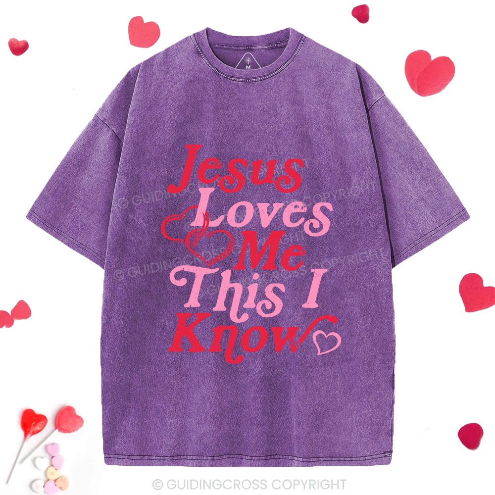 Jesus Loves Me This I Know Christian Washed T-Shirt