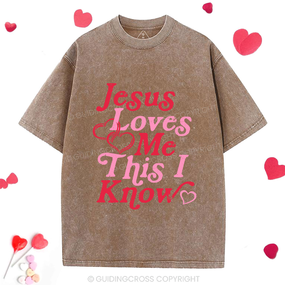 Jesus Loves Me This I Know Christian Washed T-Shirt