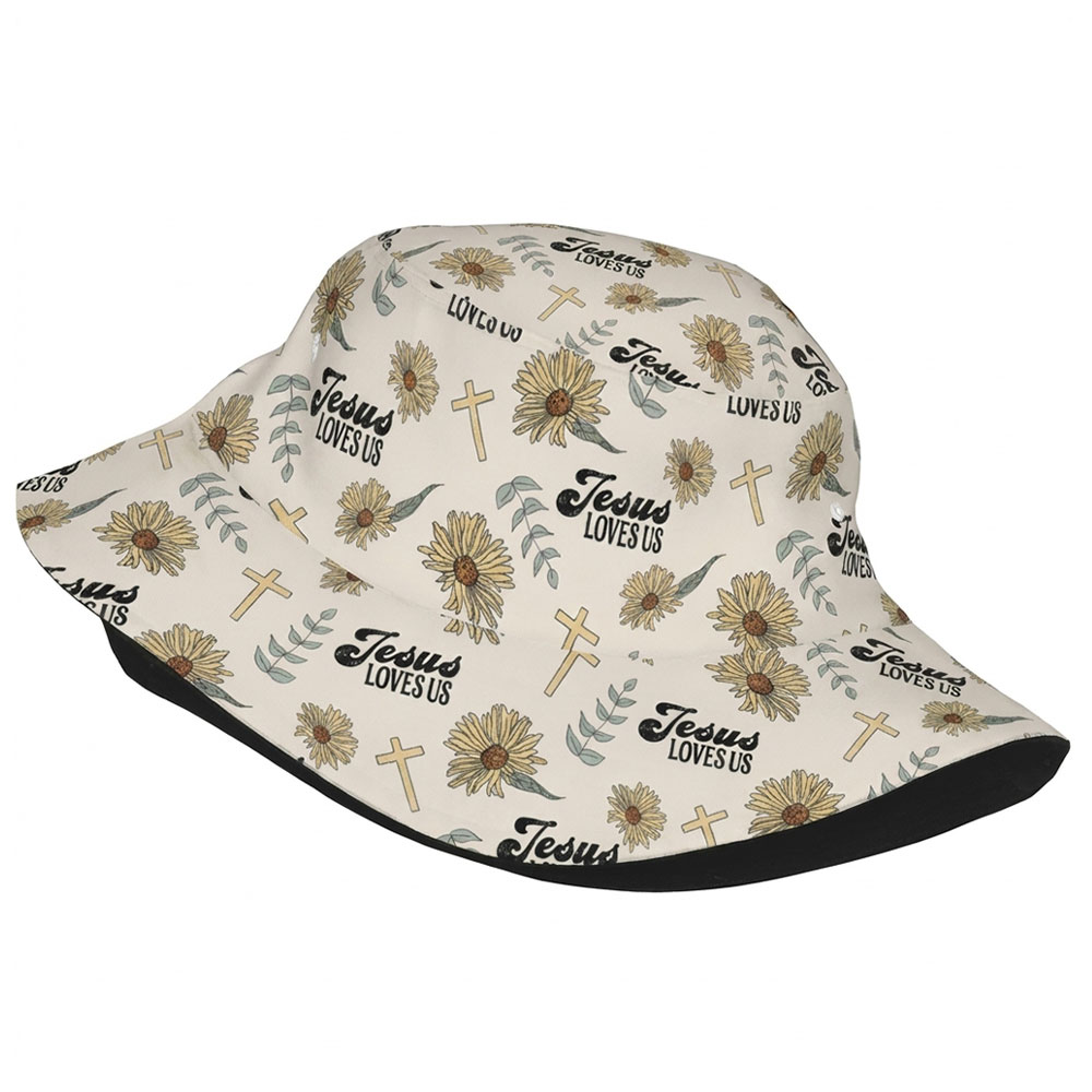 Jesus Loves Us Christian Leisure Bucket Hat