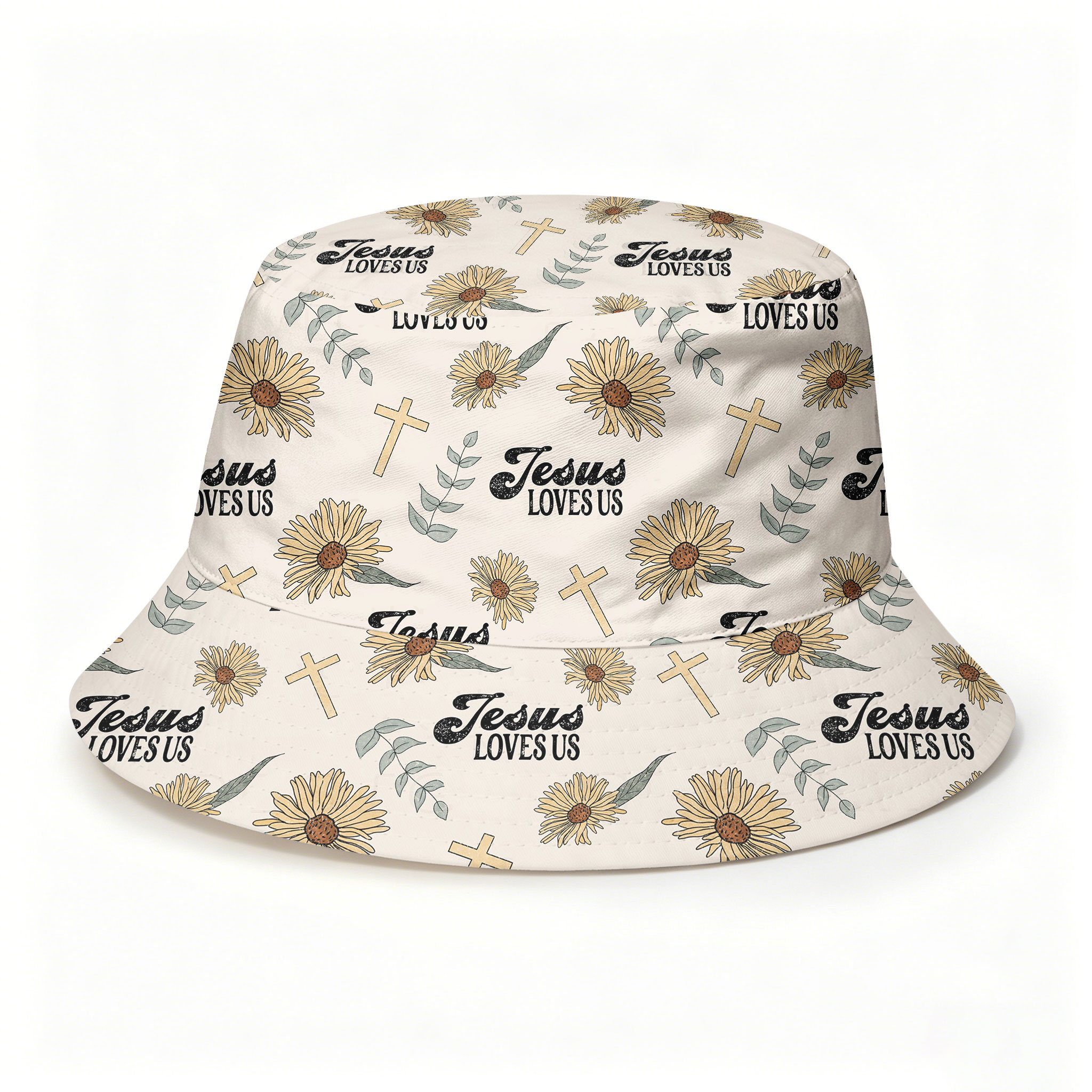 Jesus Loves Us Christian Leisure Bucket Hat