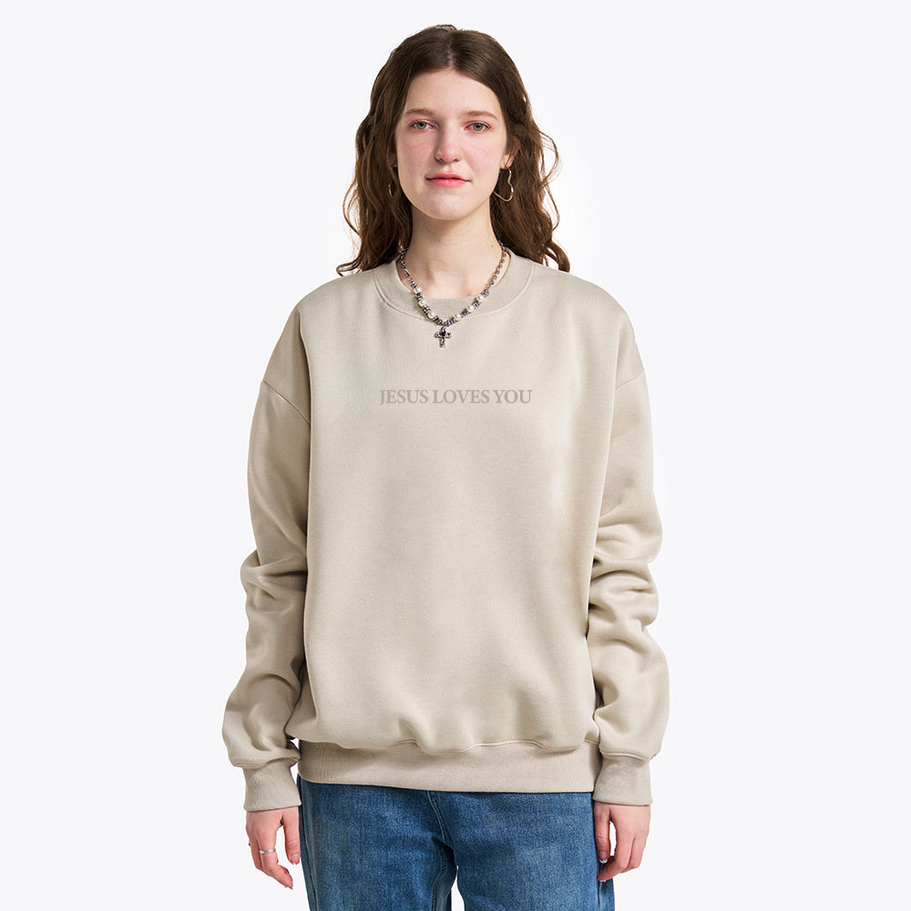 Jesus Loves You Chirtsian Fleece Sweatshirt