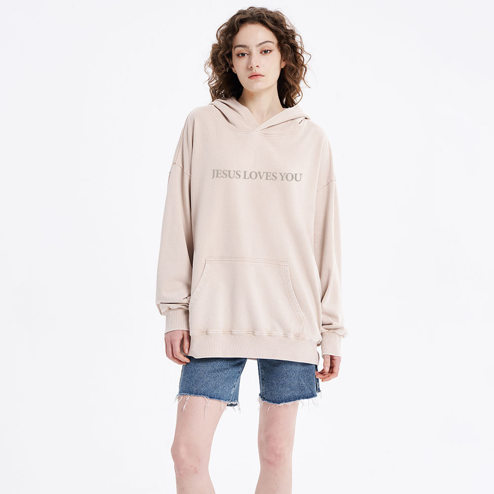 Jesus Loves You Chirtsian Washed Hoodie