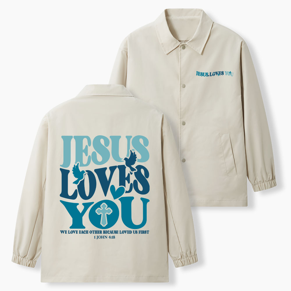 Jesus Loves You Christian Coach Jacket