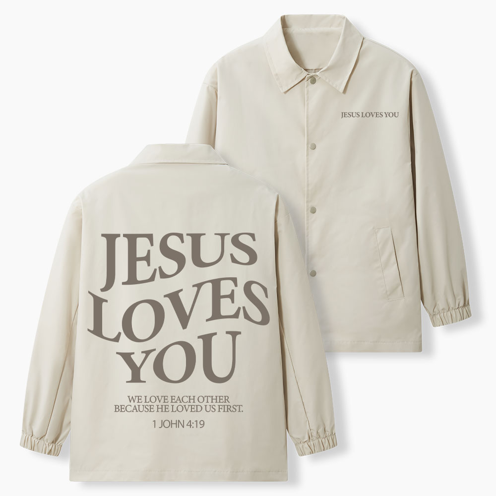 Jesus Loves You Christian Coach Jacket