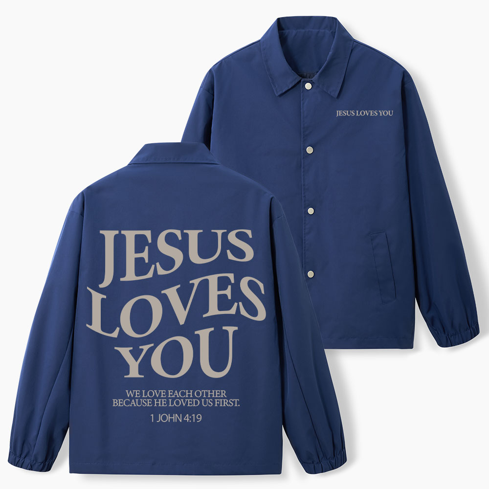 Jesus Loves You Christian Coach Jacket