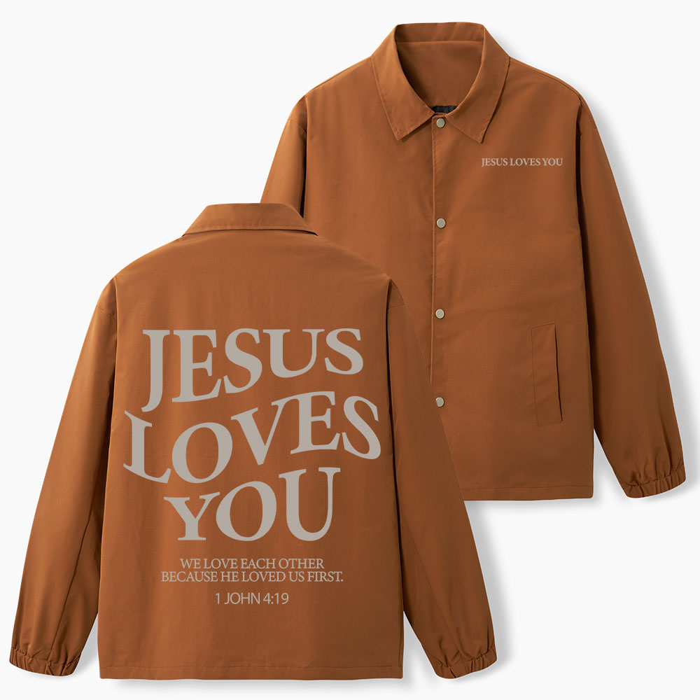 Jesus Loves You Christian Coach Jacket