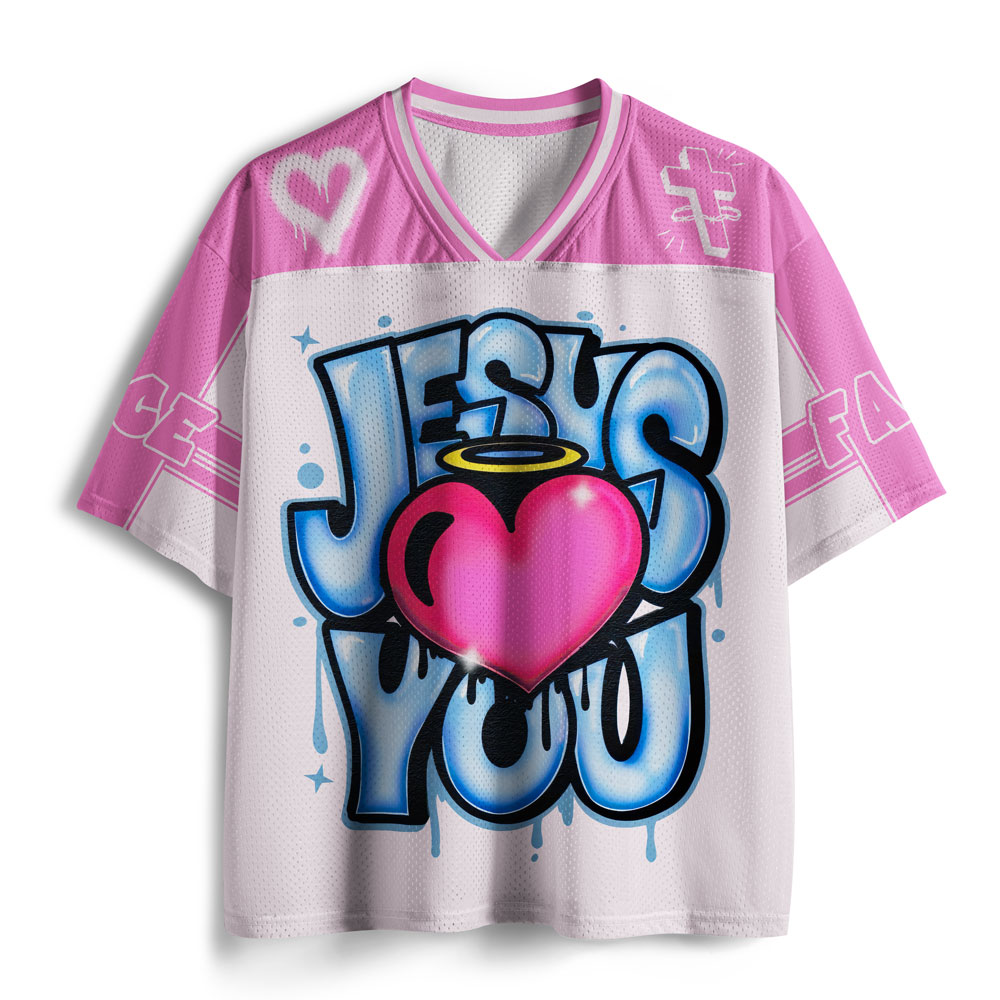 Jesus Loves You Christian Mesh Jersey