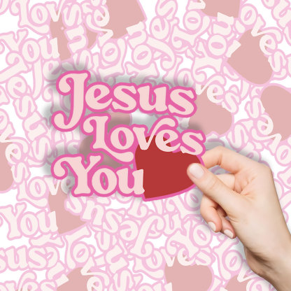 Jesus Loves You Christian Stickers
