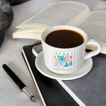 Jesus Loves You Christian Stickers
