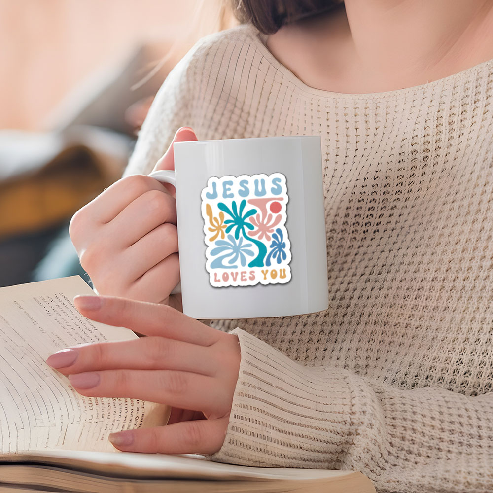 Jesus Loves You Christian Stickers