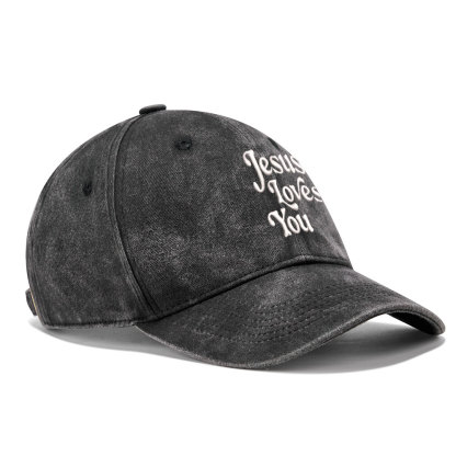Jesus Loves You Christian Washed Hat