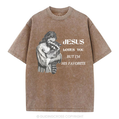 Jesus Loves You Christian Washed T-Shirt