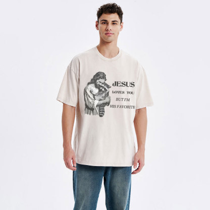 Jesus Loves You Christian Washed T-Shirt