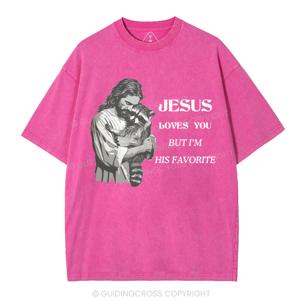 Jesus Loves You Christian Washed T-Shirt