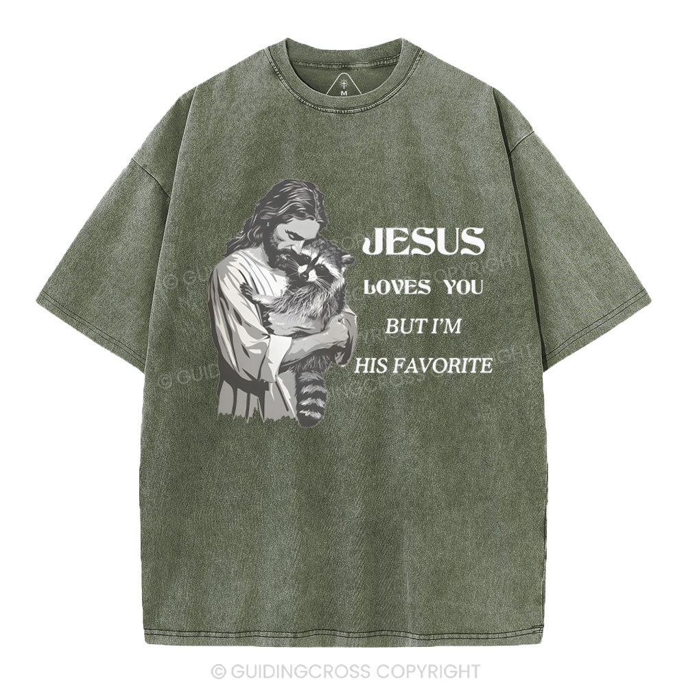 Jesus Loves You Christian Washed T-Shirt