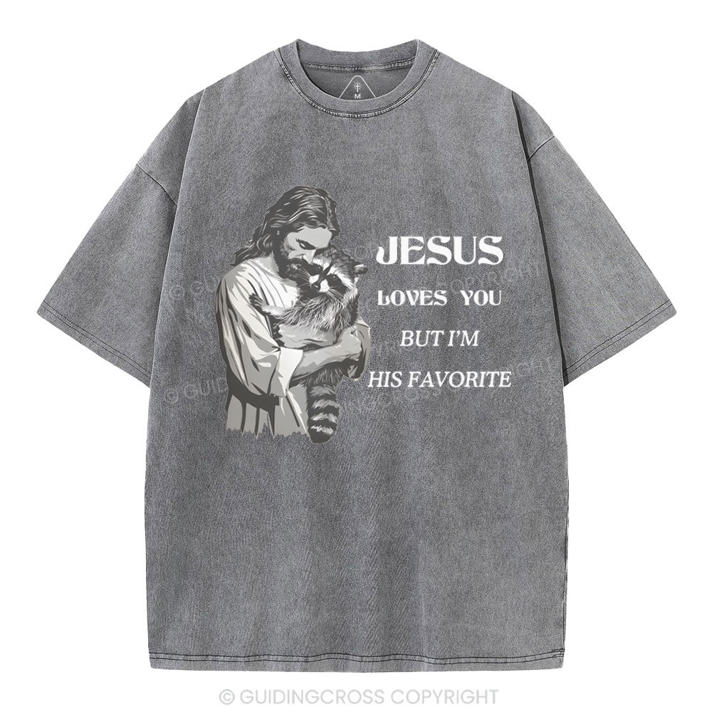 Jesus Loves You Christian Washed T-Shirt