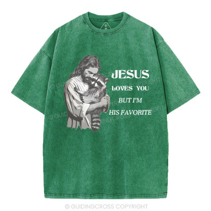 Jesus Loves You Christian Washed T-Shirt