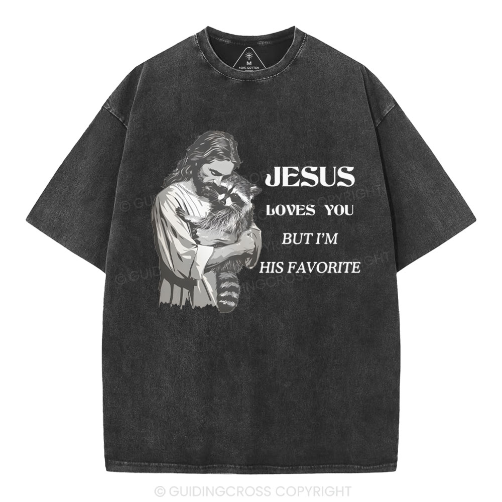 Jesus Loves You Christian Washed T-Shirt