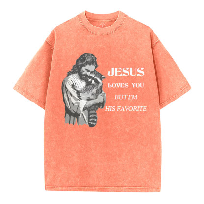 Jesus Loves You Christian Washed T-Shirt