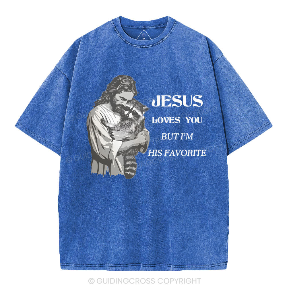 Jesus Loves You Christian Washed T-Shirt