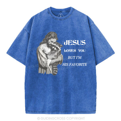 Jesus Loves You Christian Washed T-Shirt