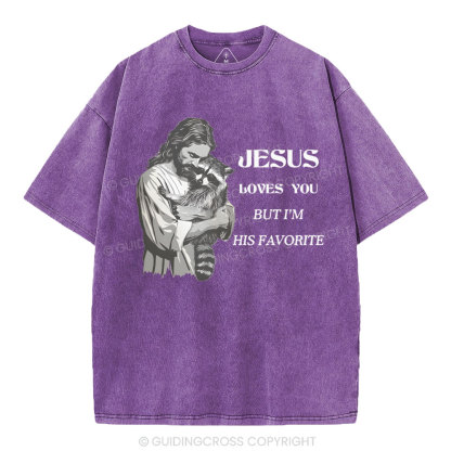 Jesus Loves You Christian Washed T-Shirt