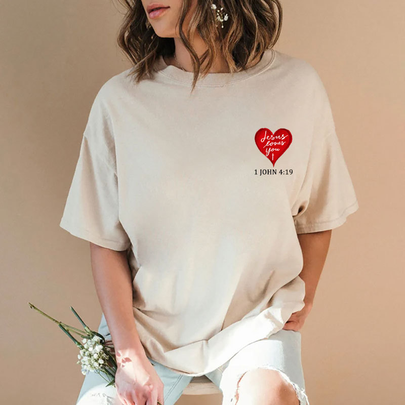 Jesus Loves You Christian Washed T-Shirt