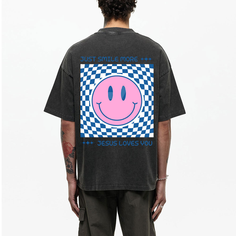 Jesus Loves You Christian Washed T-Shirt