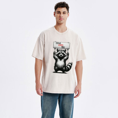 Jesus Loves You Christian Washed T-Shirt