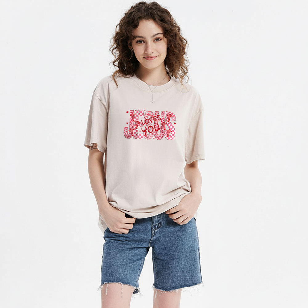 Jesus Loves You Christian Washed T-Shrit