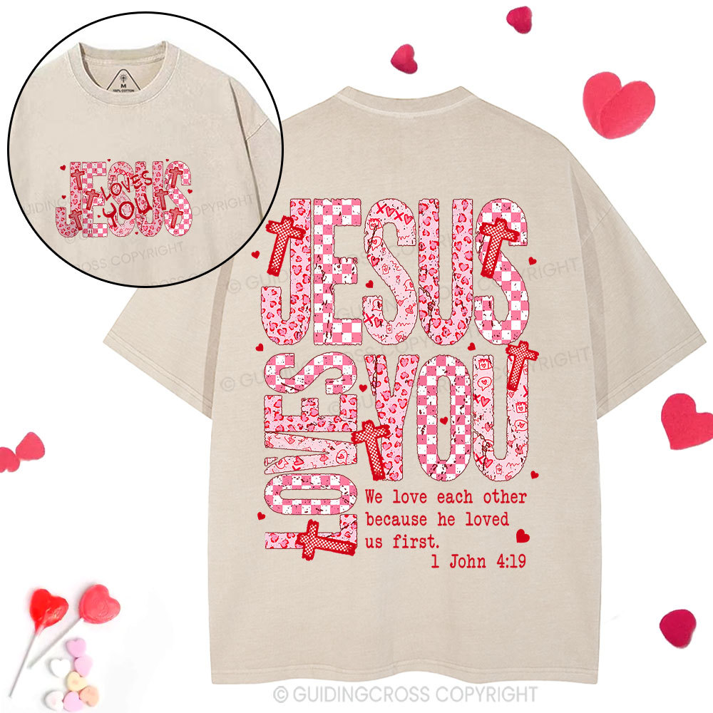 Jesus Loves You Christian Washed T-Shrit