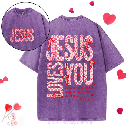 Jesus Loves You Christian Washed T-Shrit